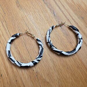 Etsy Black/White Hoop Earrings